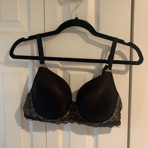 Heidi by Heidi Klum Black Bra with Lace Detail